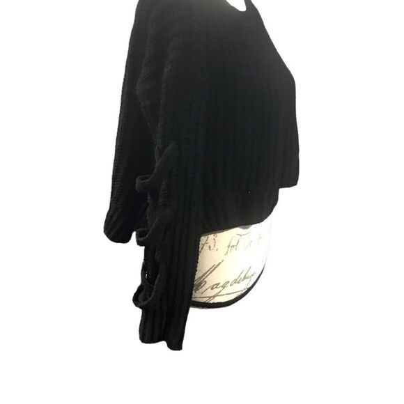 Candies Black Crewneck Pull On Sweater Small - Picture 3 of 13